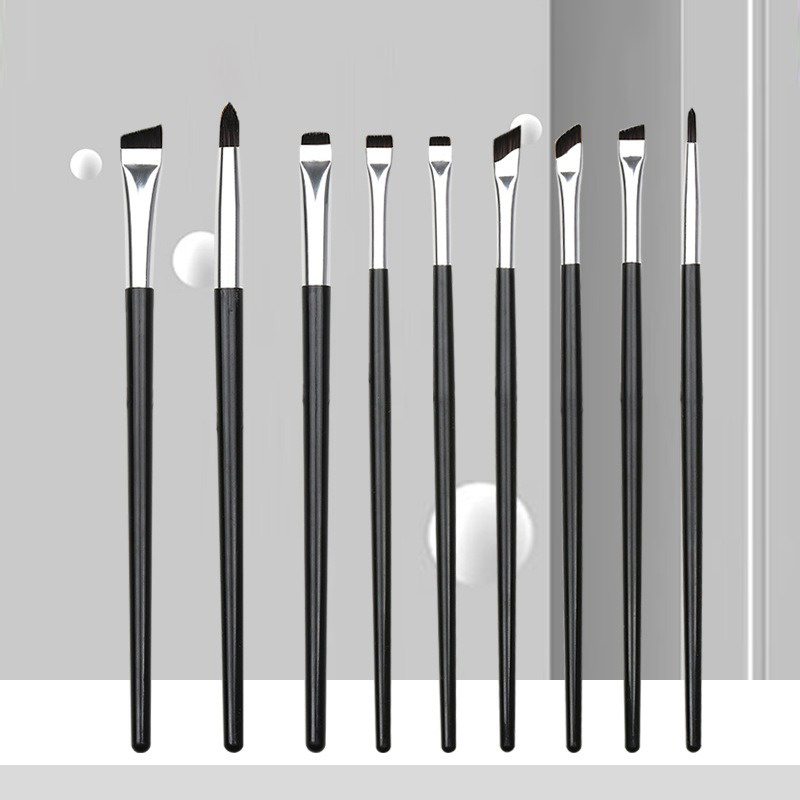 Wholesale Makeup Brush Tools High-end Ultra Fine Thin Flat Angled Eye Shadow Eyebrow Brushes Eyeliner Brush With Private Label