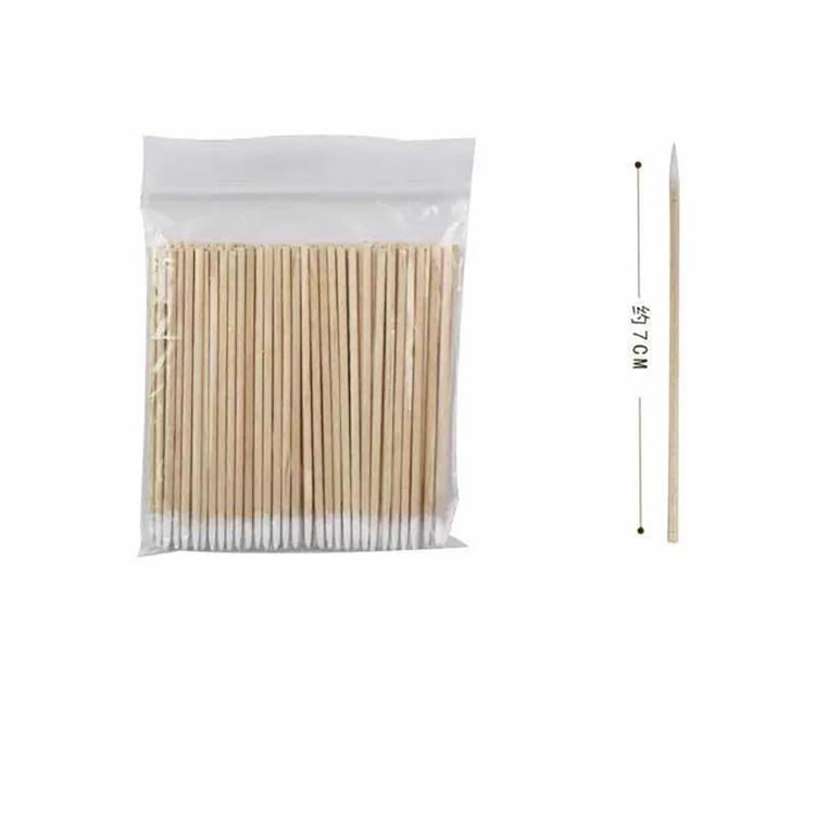 100pcs Cotton Tipped Tattoo Pointed Cotton Buds Swabs Makeup Cosmetic Applicator Wood Sticks