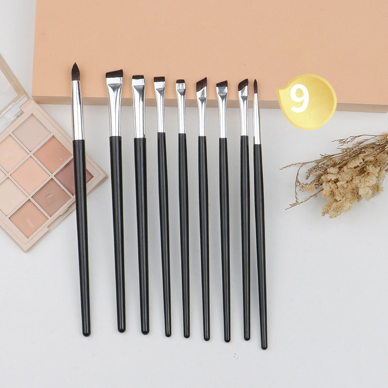 Wholesale Makeup Brush Tools High-end Ultra Fine Thin Flat Angled Eye Shadow Eyebrow Brushes Eyeliner Brush With Private Label