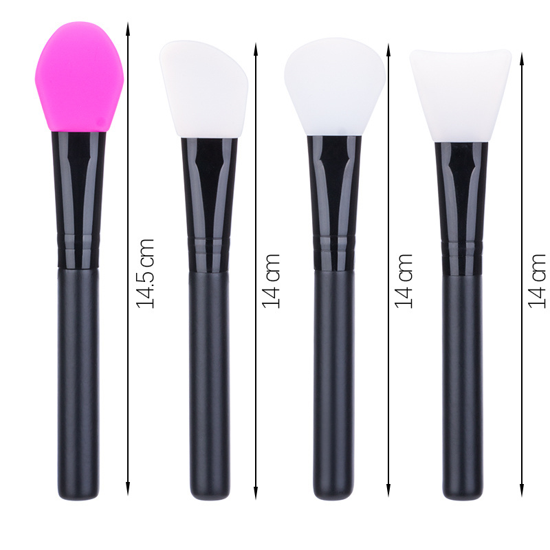 Single Beauty Colorful Silicone Disposable Acrylic Vegan Clay Mask Brush