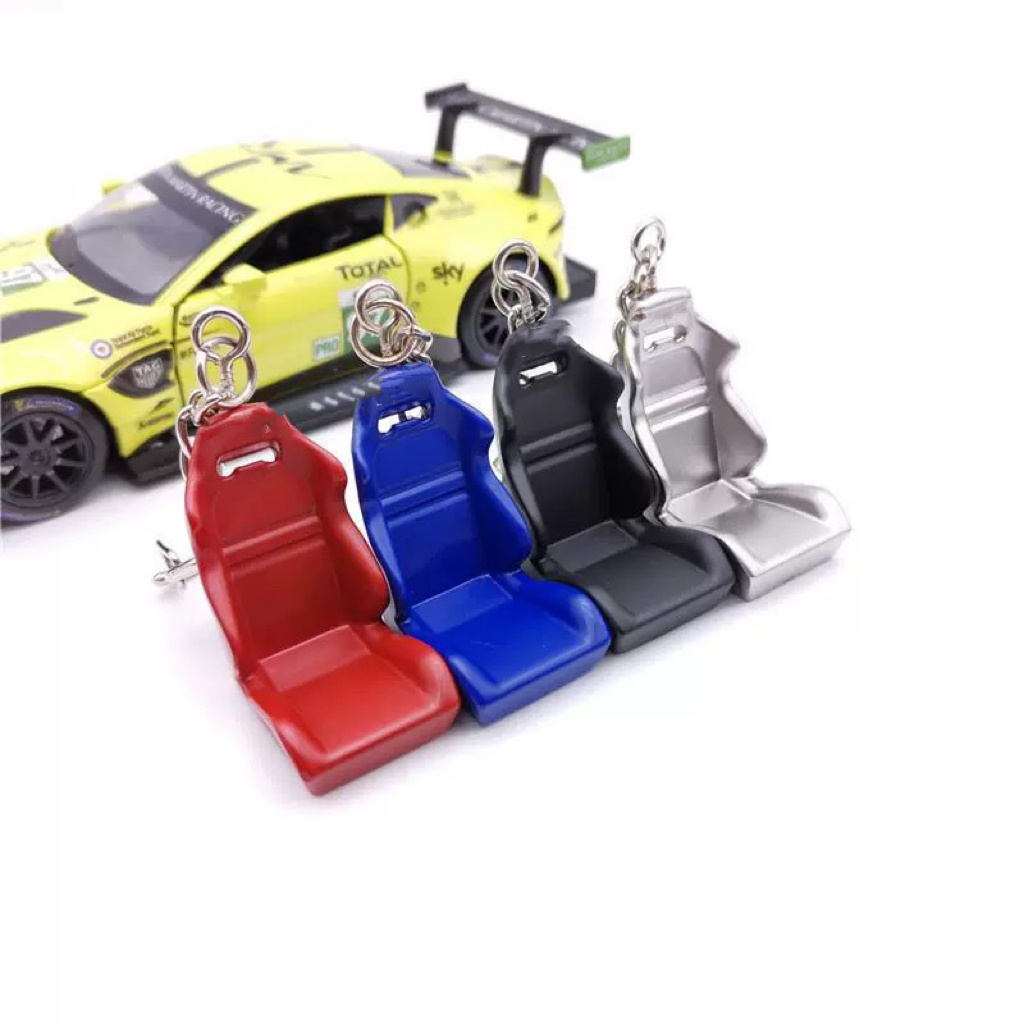 Creative Mini Car Driving Chair Metal Key Holder Personality Bag Pendant Souvenir Fashion Auto Seat Keychain Men's Jewelry Gifts