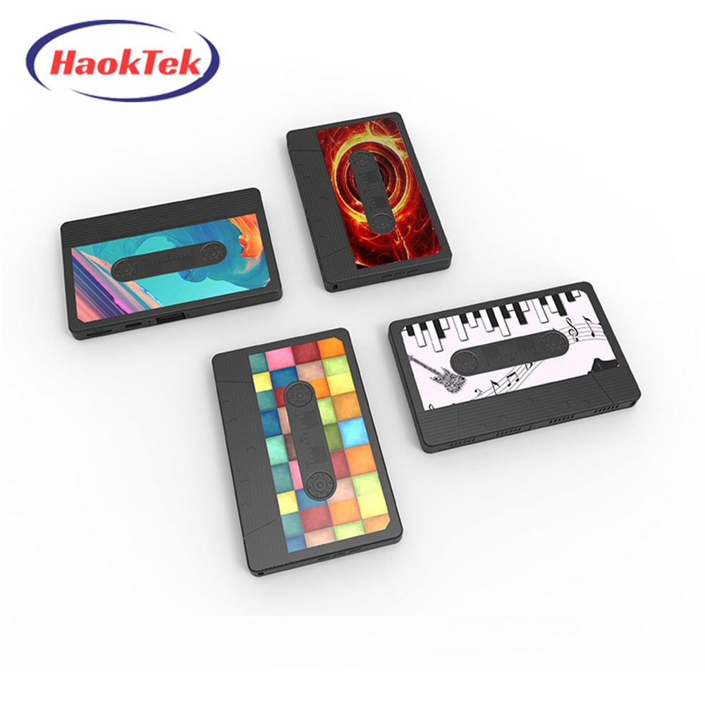 HAOKTEK Mini Super Thin 2 In 1 1500mah Magnetic Tape small Speaker Bluetooth Speakers With Power Bank Function Custom Logo