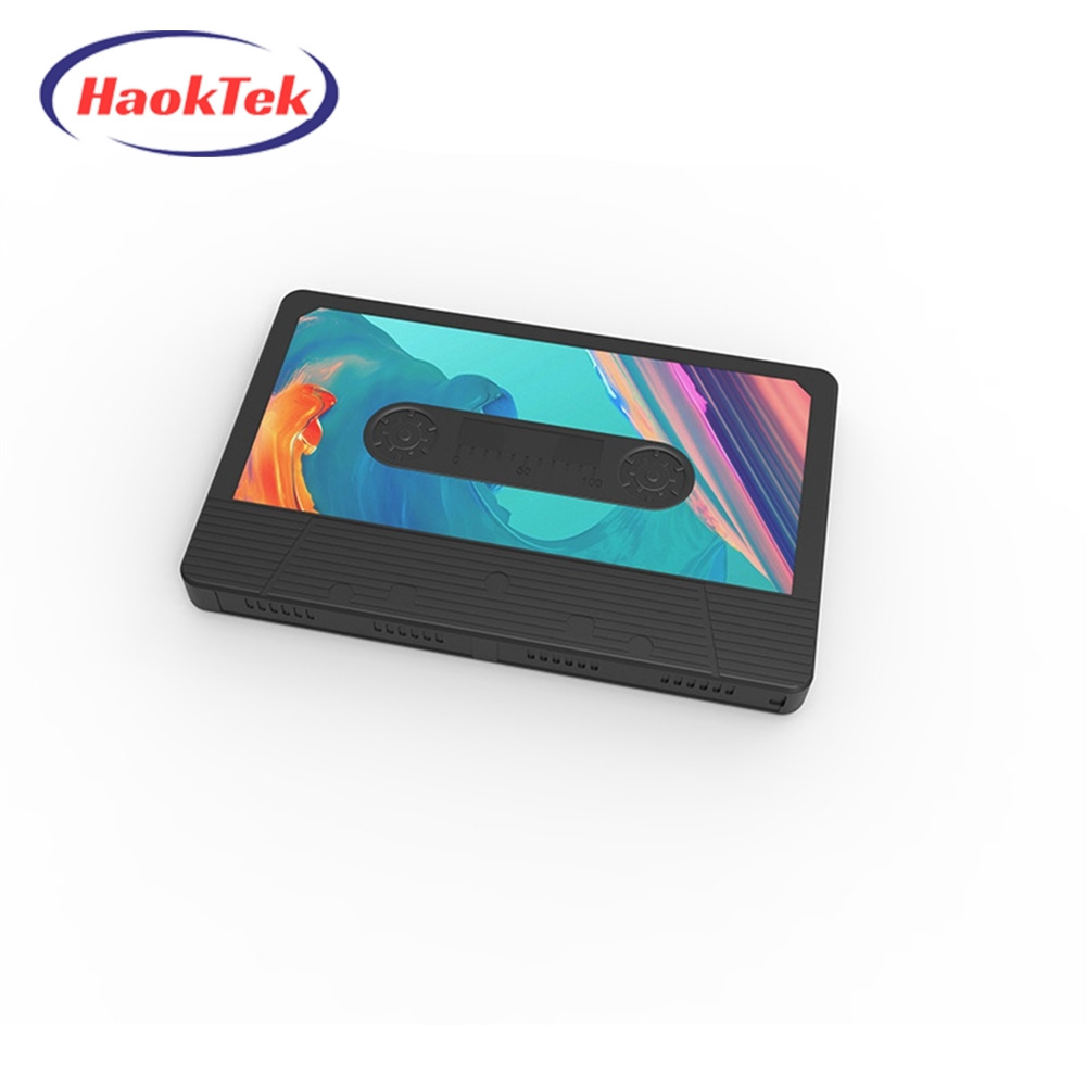 HAOKTEK Mini Super Thin 2 In 1 1500mah Magnetic Tape small Speaker Bluetooth Speakers With Power Bank Function Custom Logo