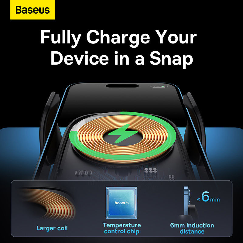 Baseus Car Wireless Charger Car Phone Holder Auto for iPhone 15 Samsung Xiaomi Car Holder 15W Air Vent Mount Holder