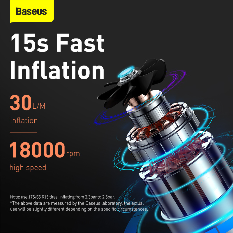 Baseus Super Mini Inflator Pump portable tire inflator for car balloon inflator