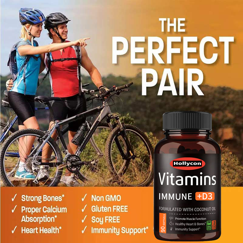 Wholesale Vitamin D3  Vegan Healthcare Your Own Brand Boost Immunity Support Bone Vitamins Softgels Health Care Supplement