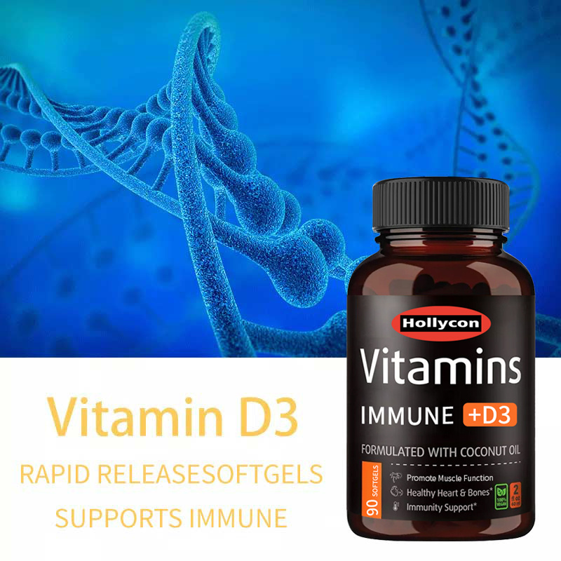 Wholesale Vitamin D3  Vegan Healthcare Your Own Brand Boost Immunity Support Bone Vitamins Softgels Health Care Supplement