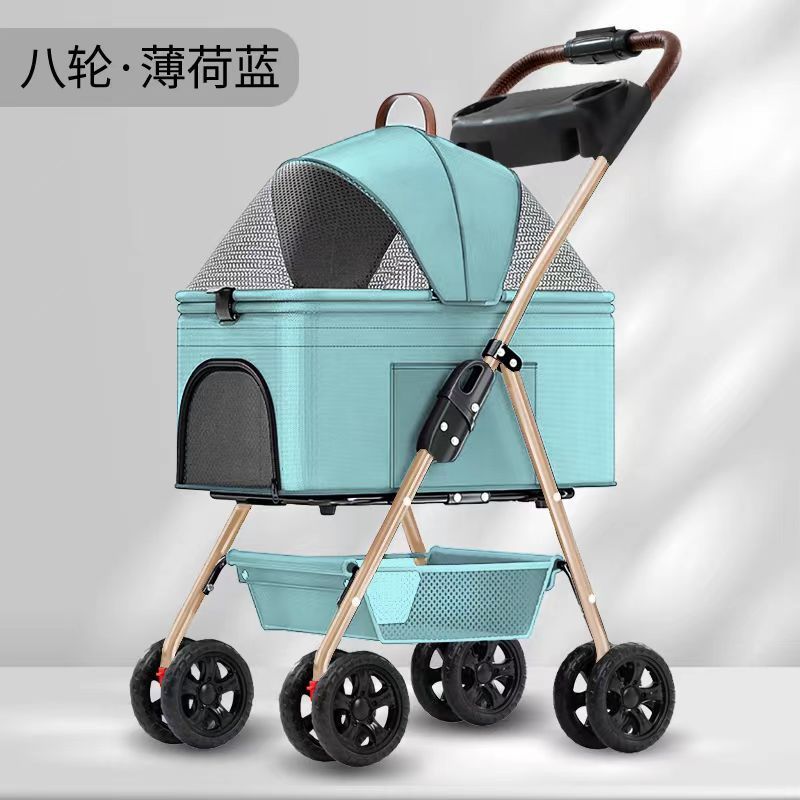 pet stroller for puppies air buggy dog stroller with leather handles