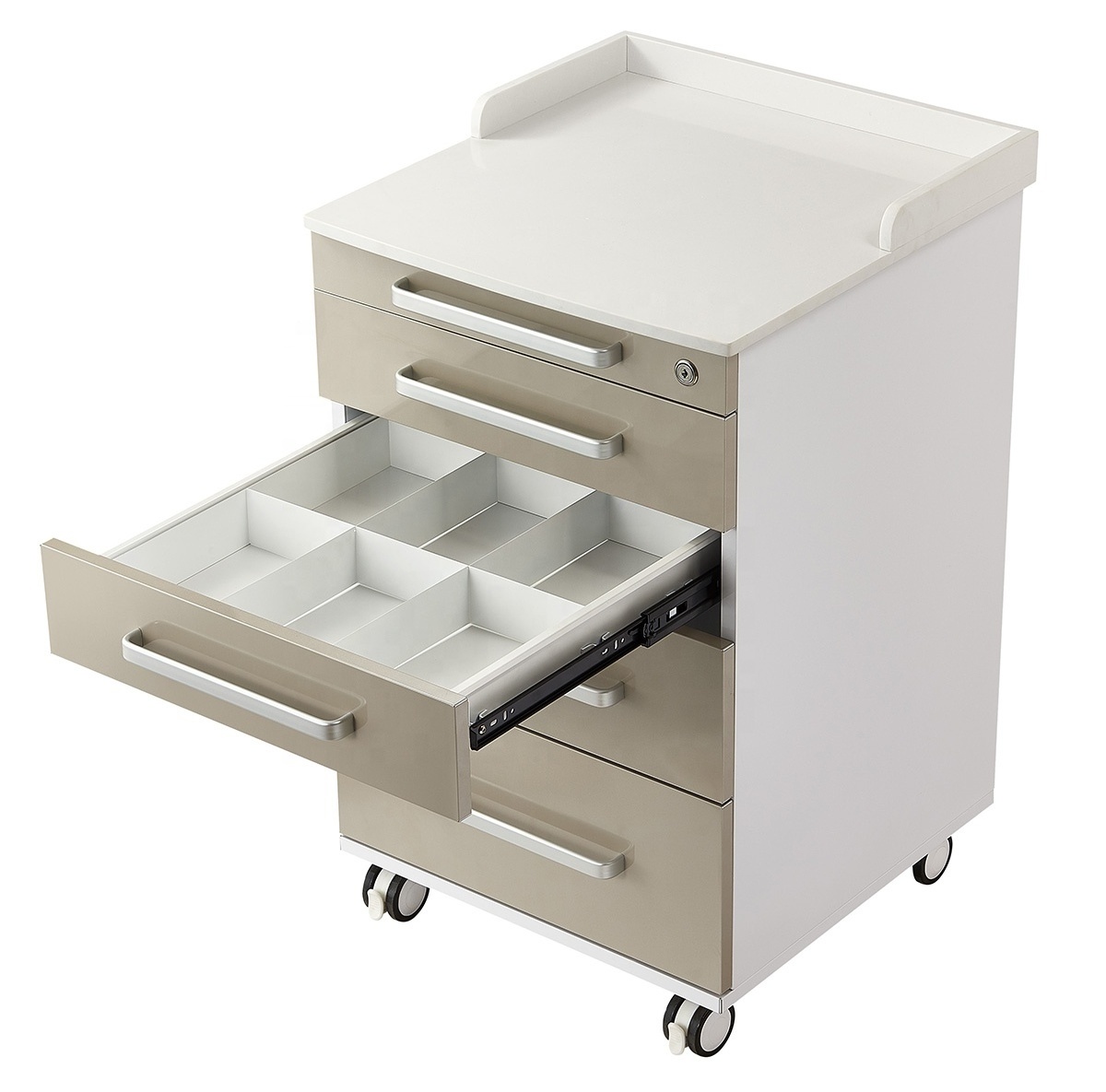 Full Set Modular Stainless Steel Cabinet Dental Storage Cabinets with Mobile Trolley for Dental Office