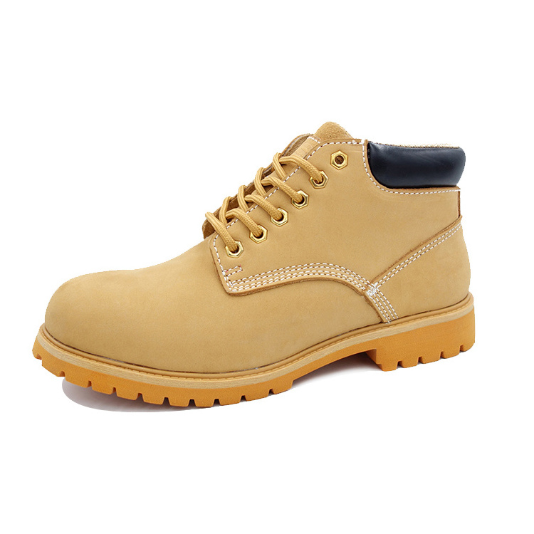 High Quality Genuine Leather Anti-slip Heavy Duty Mining Industrial Construction Men Work Boots Goodyear Safety Shoes