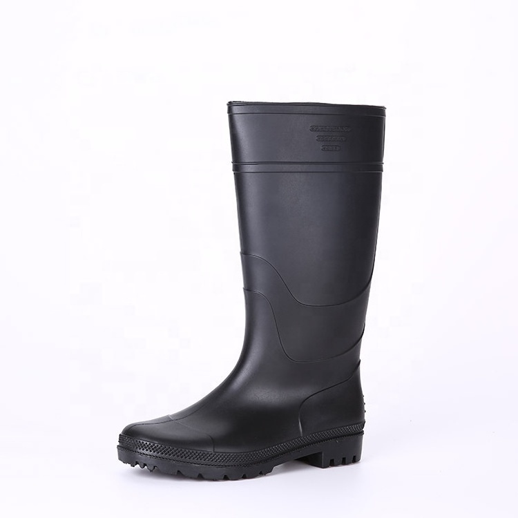 Factory Direct Sales Steel Toe Anti-smashing Waterproof Oil-resistant Acid-base Rain Boots Men PVC Gum Boots