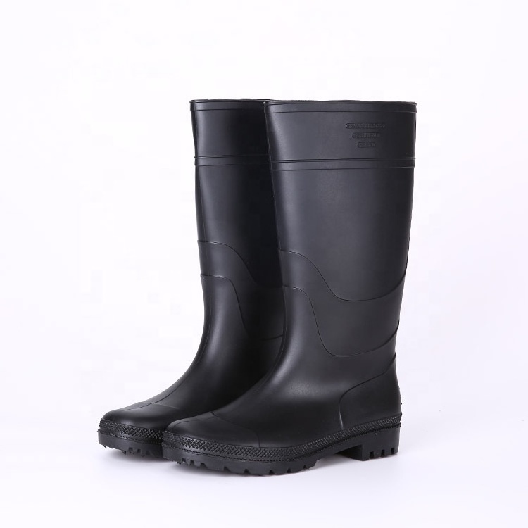 Factory Direct Sales Steel Toe Anti-smashing Waterproof Oil-resistant Acid-base Rain Boots Men PVC Gum Boots