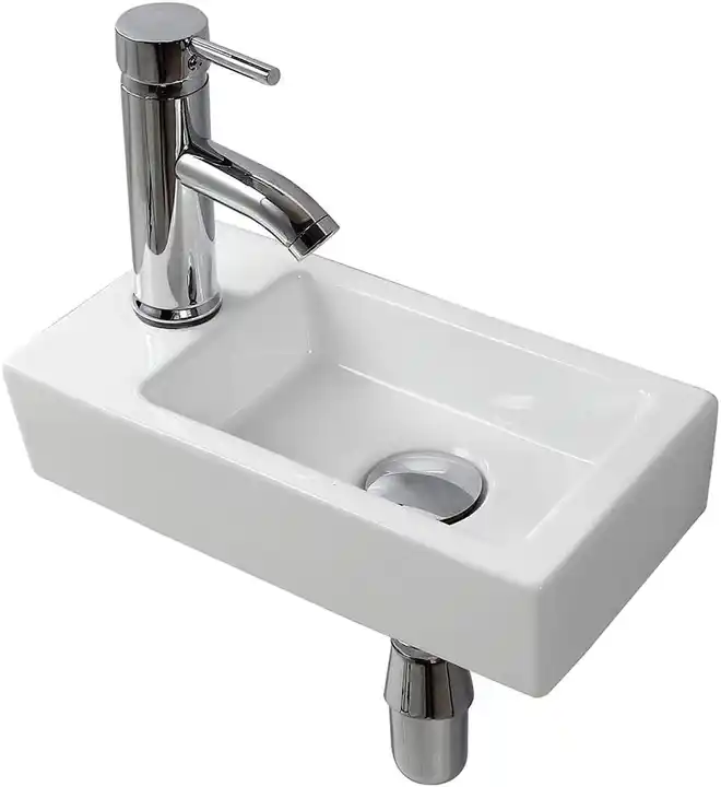 Wholesale Modern Porcelain Rectangular Under Counter Bathroom Sink  Hand Wash Basin Ceramic Undermount Bathroom Basin