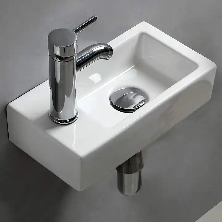 Wholesale Modern Porcelain Rectangular Under Counter Bathroom Sink  Hand Wash Basin Ceramic Undermount Bathroom Basin