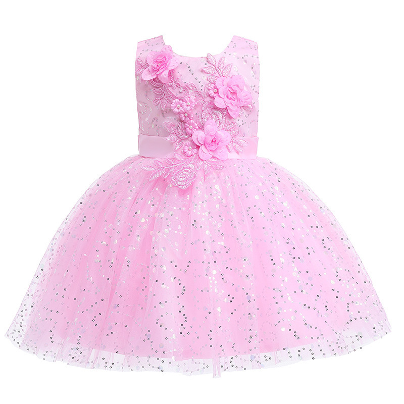 Girls Toddler Sleeveless Tulle Dresses for Kids Children Birthday Party Tutu Dresses For Girls