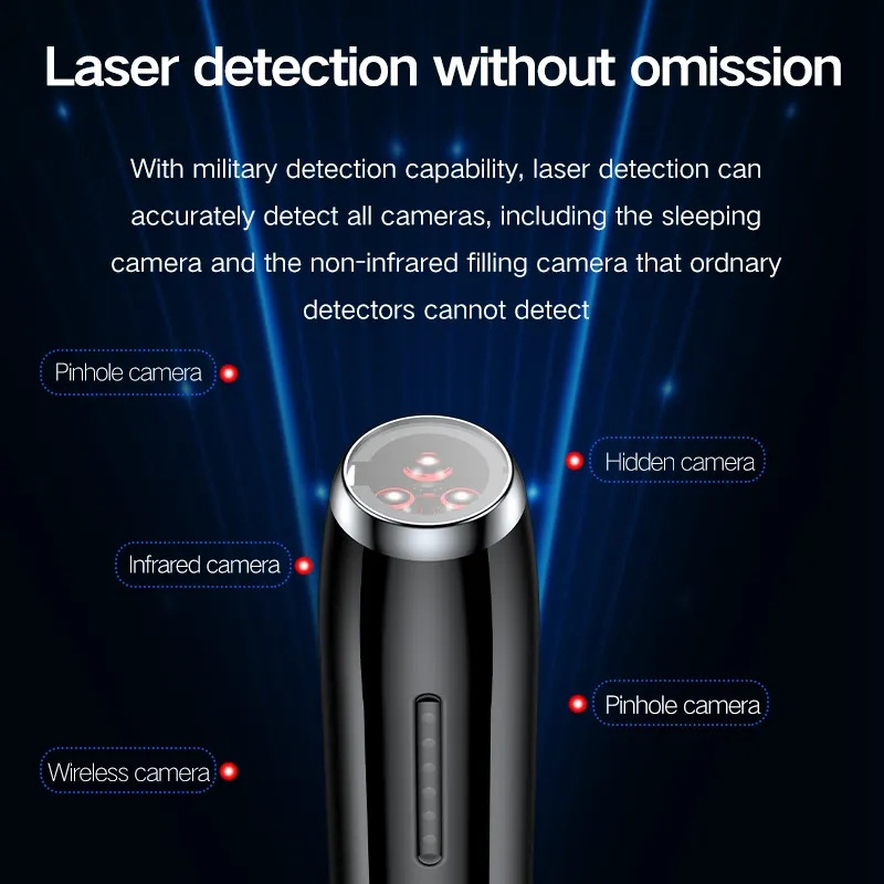 Mini Anti Camera Finder Hidden Cam Pen Audio GSM Anti Wiretapping Scanner Bug Wireless Signal Camera Detector