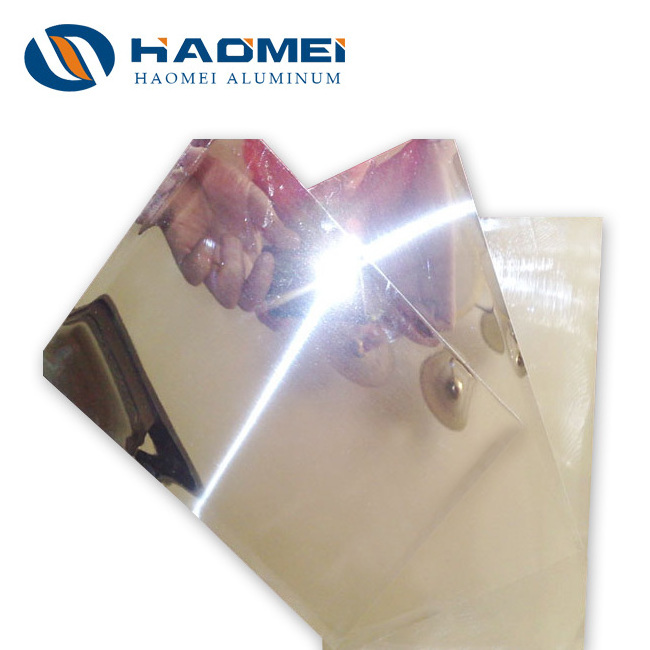 Haomei gold silver polished embossed mirror aluminium reflective sheets 95% Reflectivity