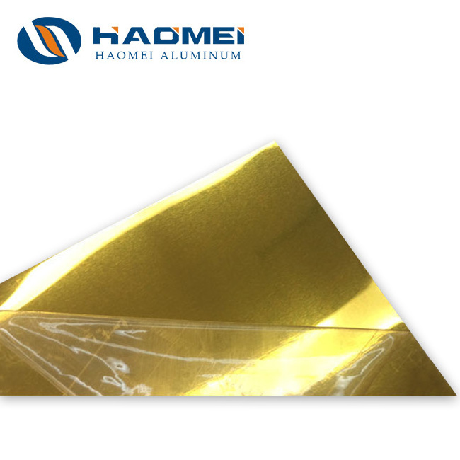 Haomei gold silver polished embossed mirror aluminium reflective sheets 95% Reflectivity