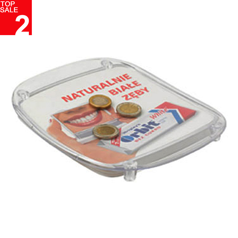 21 x 17x2 cm PS non-slip plastic coin tray with paper insert