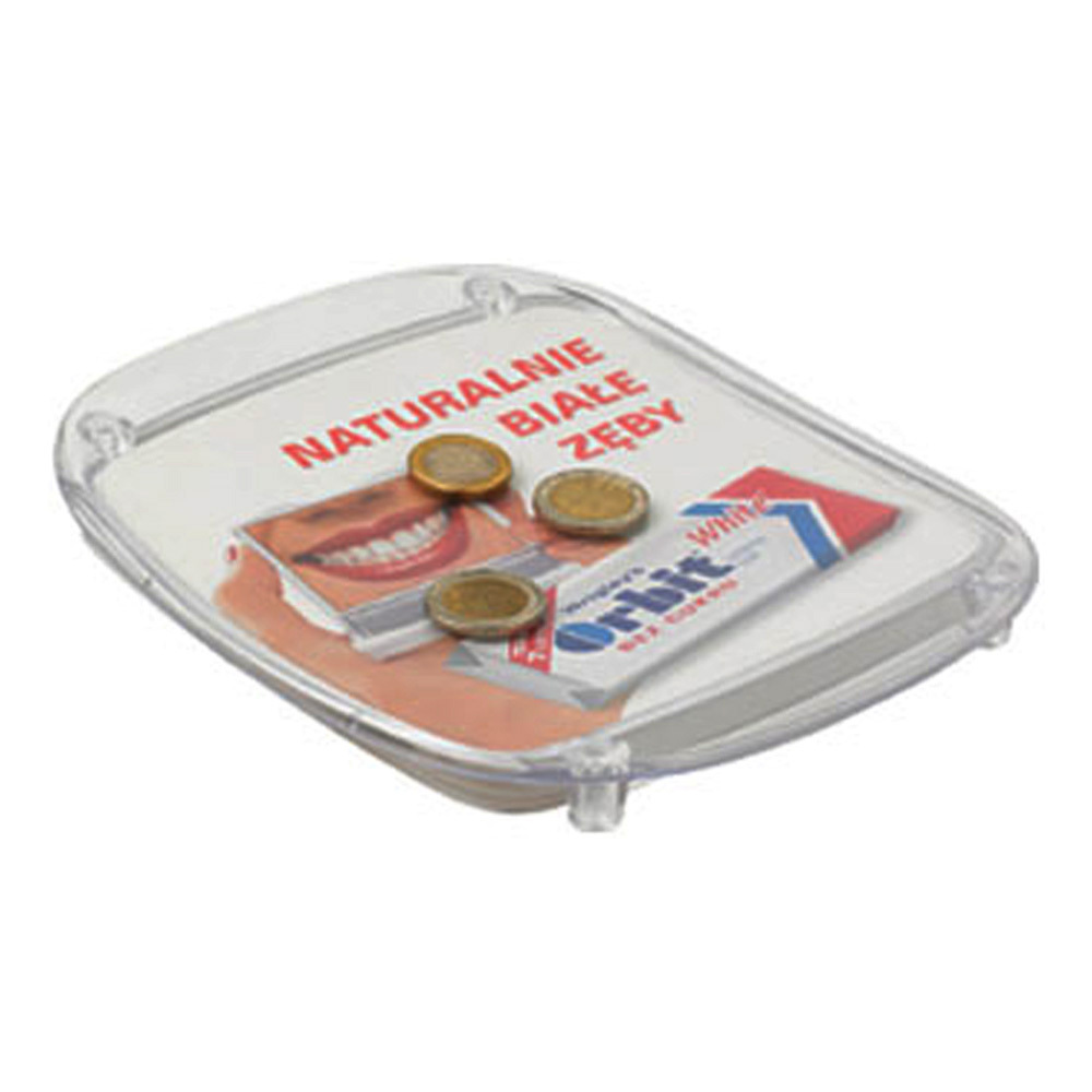 21 x 17x2 cm PS non-slip plastic coin tray with paper insert