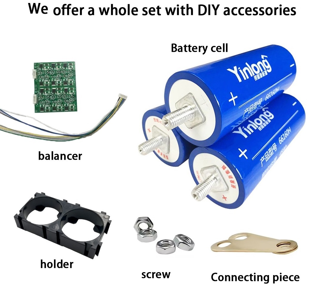 6PCS a set Yinlong  66160 30ah 35Ah 40Ah 45ah 2.3V battery Lto Cell with Balance holder DIY  battery pack lto bateria