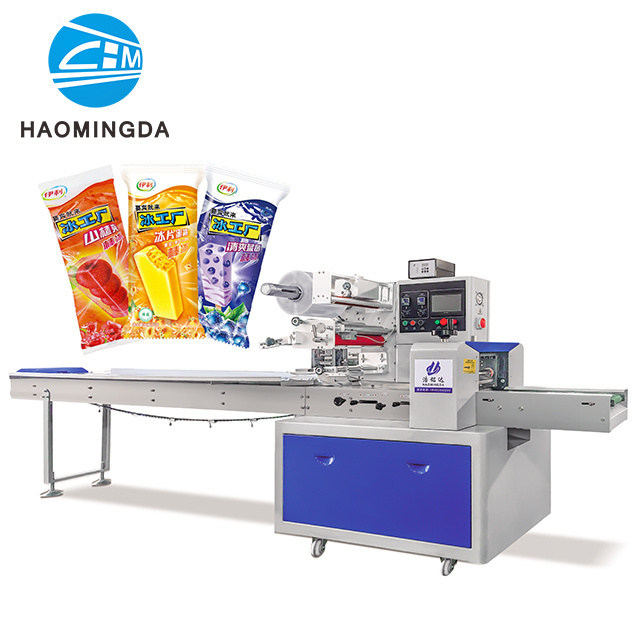 Automatic Popsicle Ice Lolly and Ice Cream Horizontal Packing Food Packaging machine manufacture