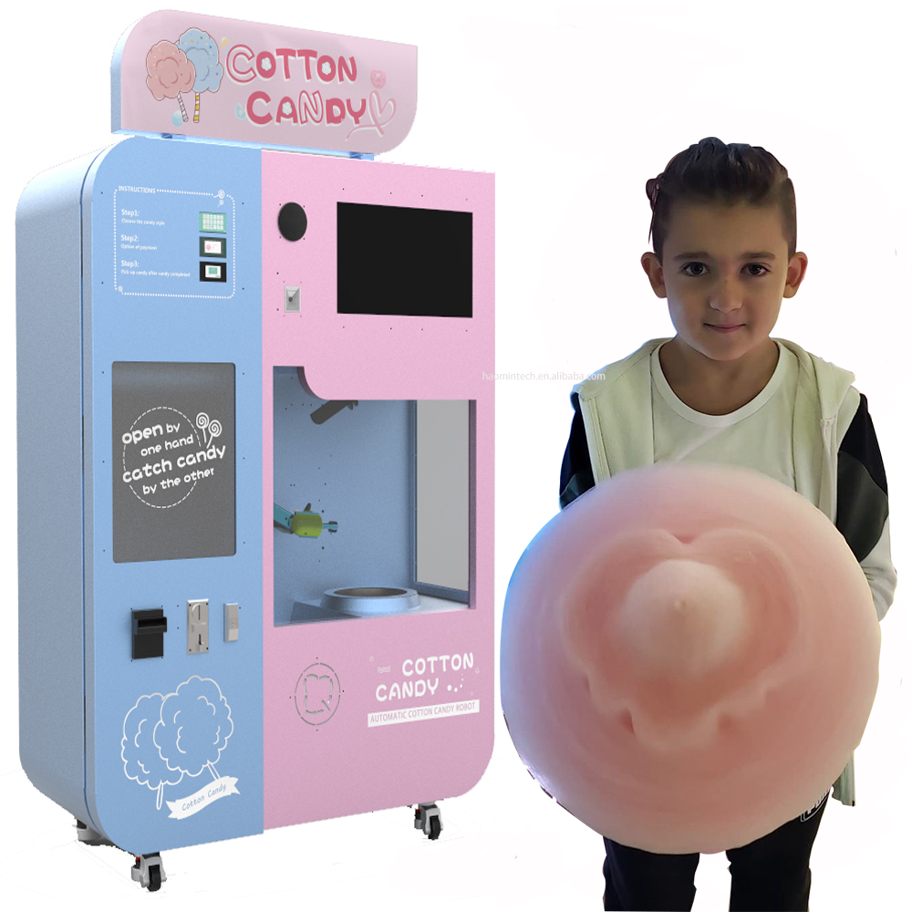 China Best Large Automatic Cotton Candy Floss Electronics Vending Making Game Machine For Children On Beach MG320