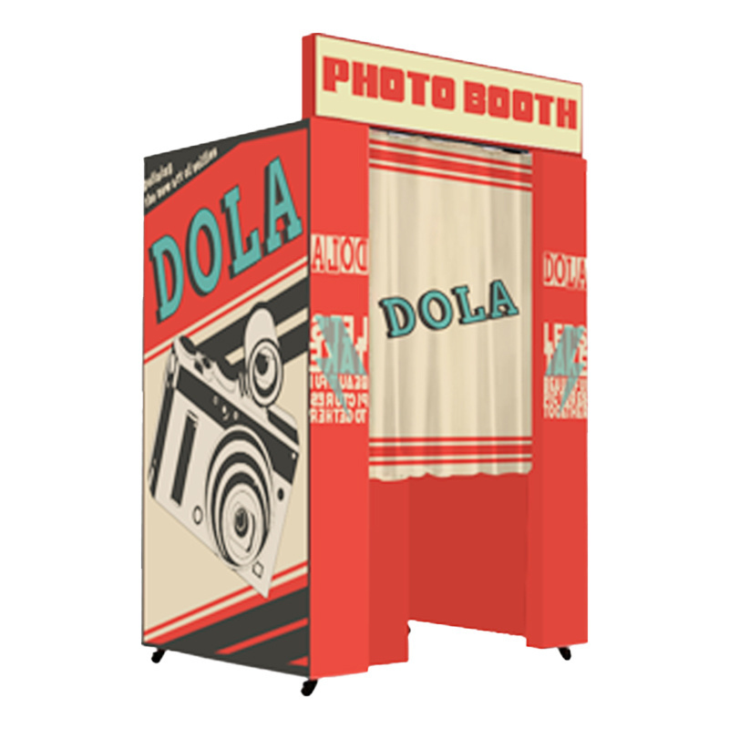 Photo Booth Kiosks with Fancy and Colorful Custom-made Props