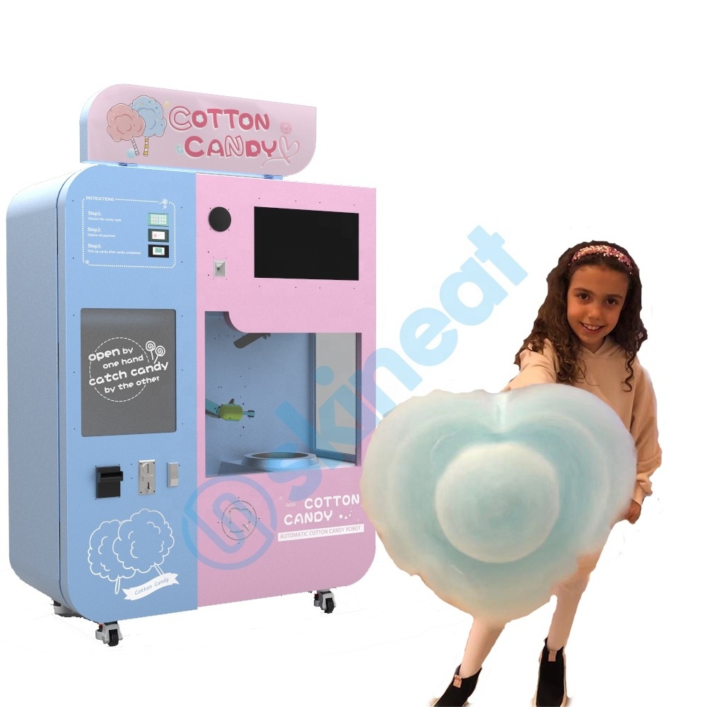 New Design Automatic Cotton Floss Candy Machine Cotton Candy Vending Machine