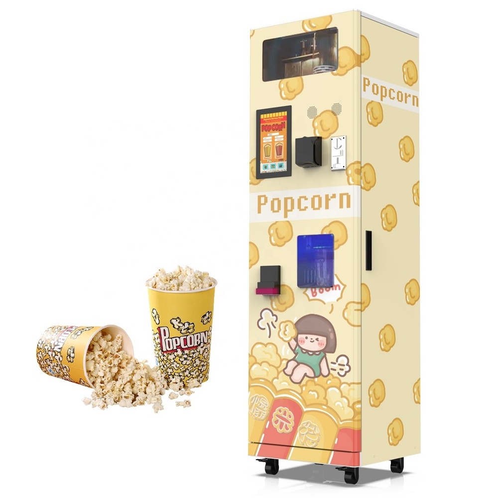 Industrial Popcorn Making Machine  Cinema High Definition Smart Touch Screen Coin Operated Vending Machine