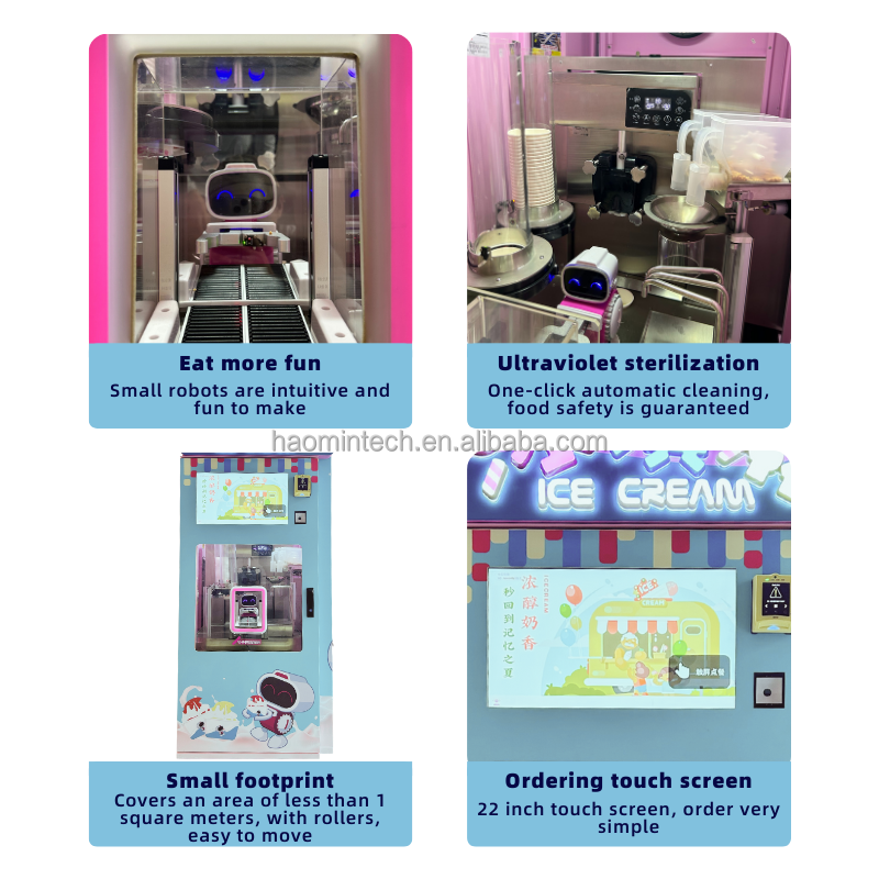 popular automatic frozen food ice cream machines self service soft ice cream cone vending machine