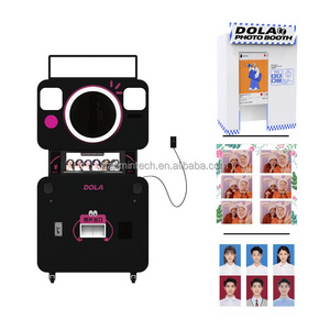 Korean style self-service automatic photo and printing  phpto booth machine