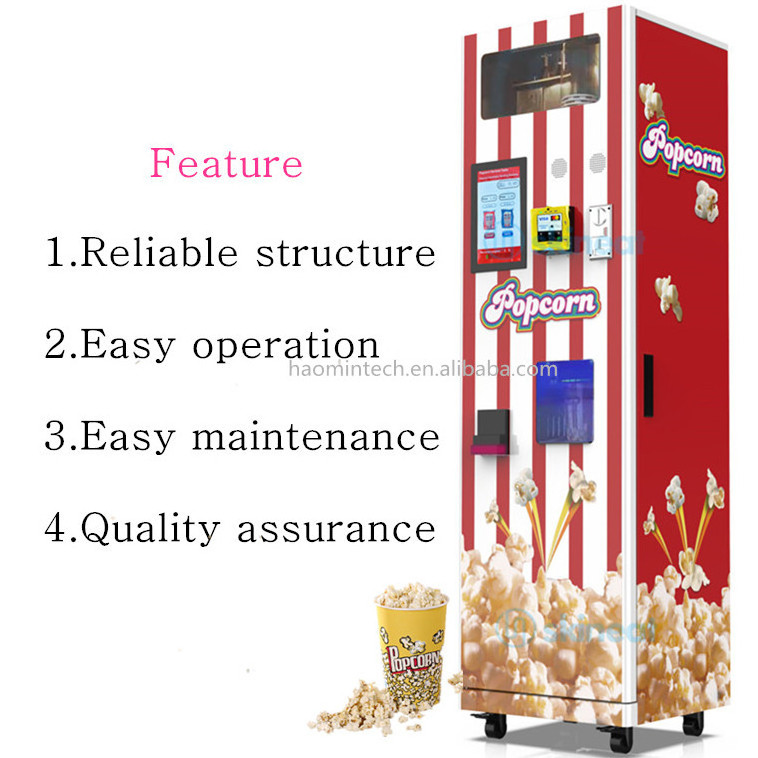 Outdoor Business Self-service Fast Food Making Machine Fully Automatic Popcorn Vending Machines For Sale