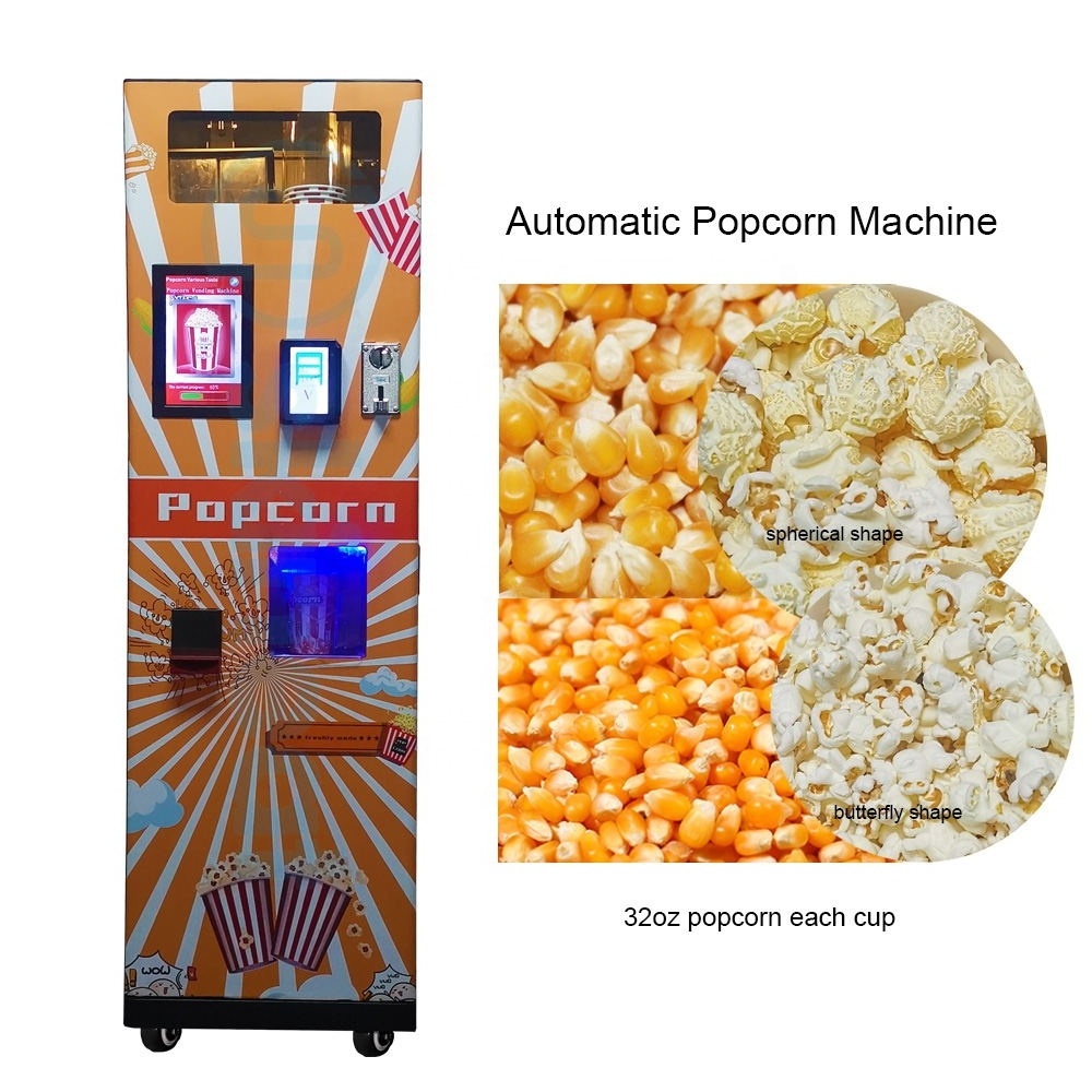 Outdoor Business Self-service Fast Food Making Machine Fully Automatic Popcorn Vending Machines For Sale