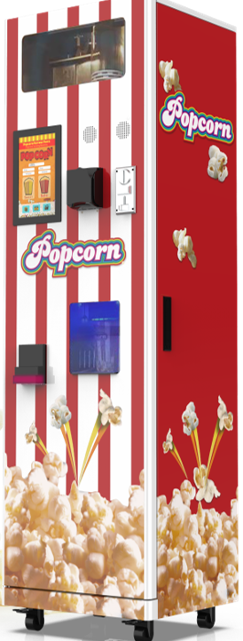 Hot Sale  Popular Design Automatic Popcorn Vending Machine Food Vending