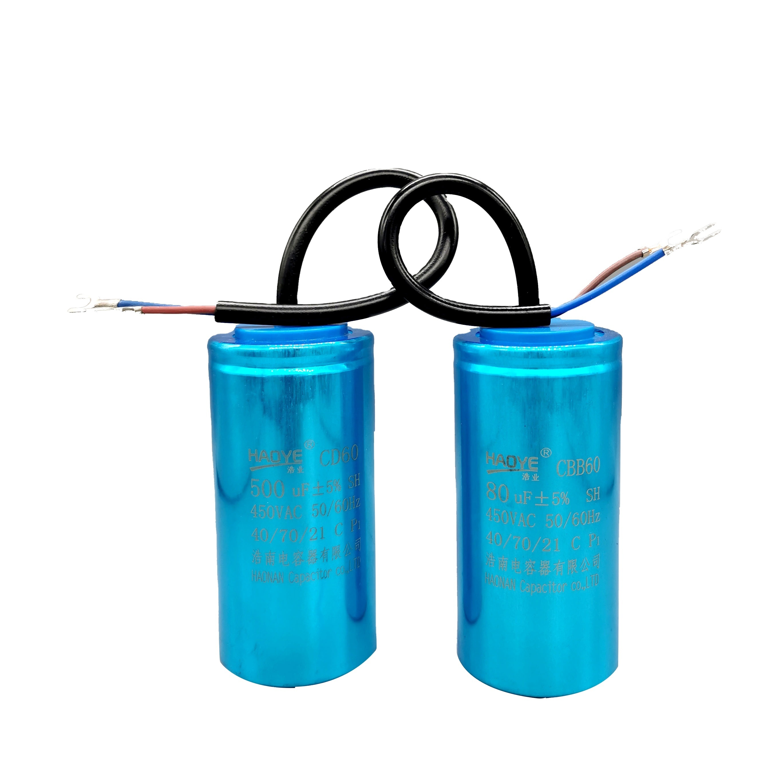 CD60 start Capacitor For Single Phase Electric Motor Starting 250V 300V 450v