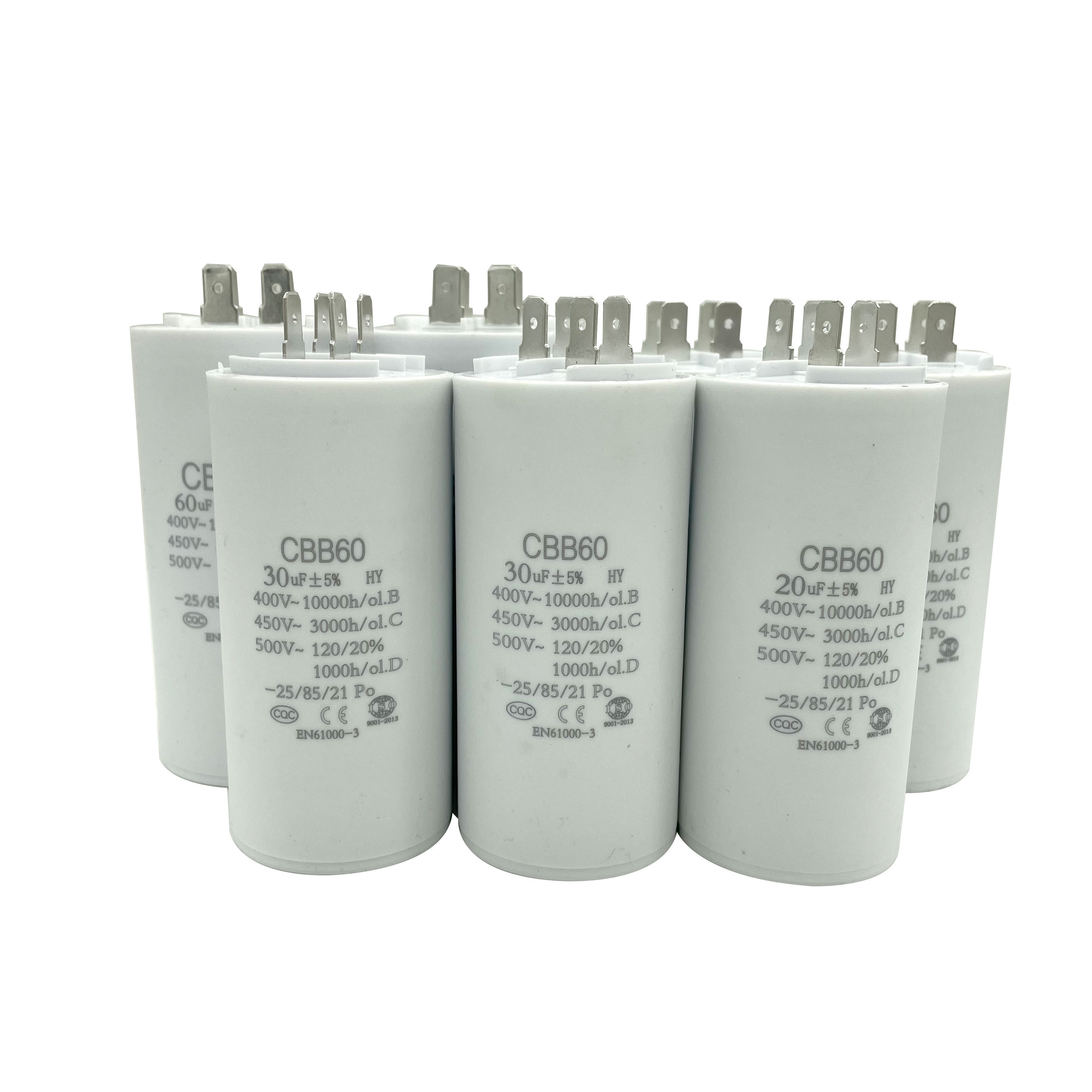 CBB60 AC Motor Run Capacitors 450vac 50 60hz 220v40 70 21