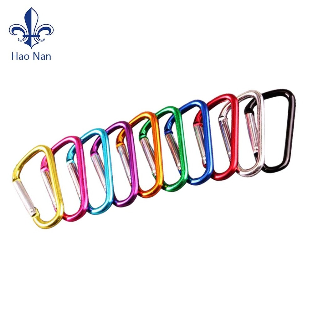 retractable carabiner keychain round Aluminum Alloy Carabiner/D-Ring key holder stainless steel Climbing Camping Hiking