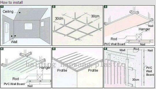 Ceiling Tiles 595*595* 8mm/7.0mm Thickness Ceilings/PVC Board Ceiling Panels