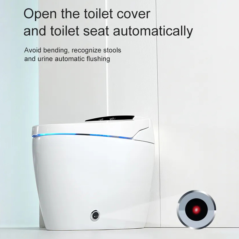 Low price bathroom floor mounted auto wash electric intelligent wc commode toilet bowl automatic flush smart toilet with bidet