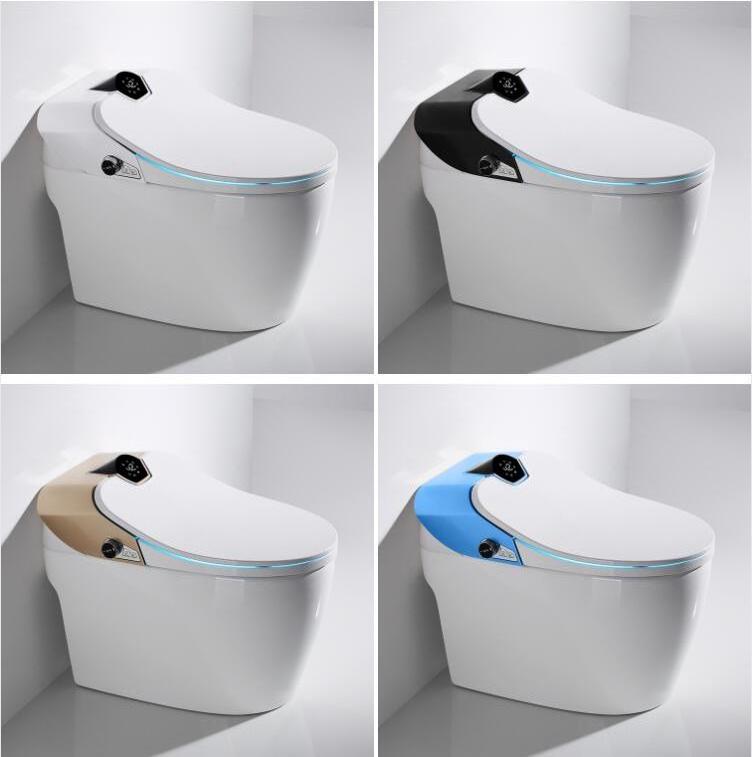 Auto sensor open cover bathroom floor mounted ceramic intelligent wc toilet commode full automatic smart toilet