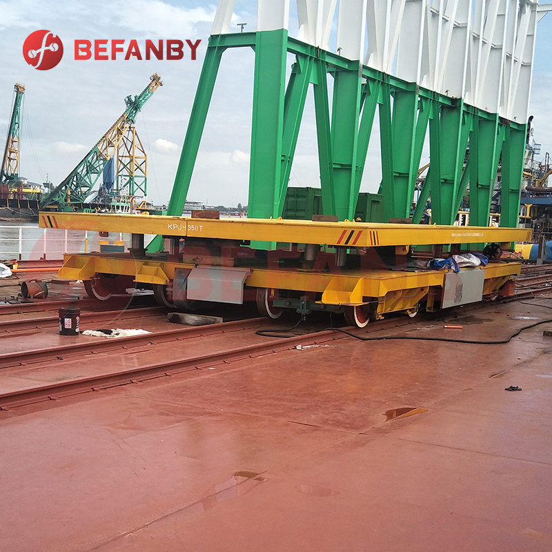 Pyrolysis factory metallurgy plant copper bar electric railroad hydraulic lifting transfer cart