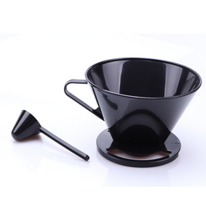 Custom Pour Over Coffee Dripper Plastic Carafe Large Coffee Filter Coffee Making Set With Spoon