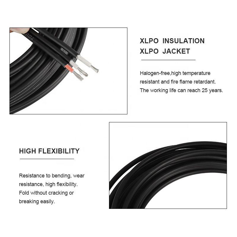 For Sell solar cable 6mm power cord Solar home wire 4 mm 1 meter PV1-F tinned copper core cable XLPE DC photovoltaic cable wire