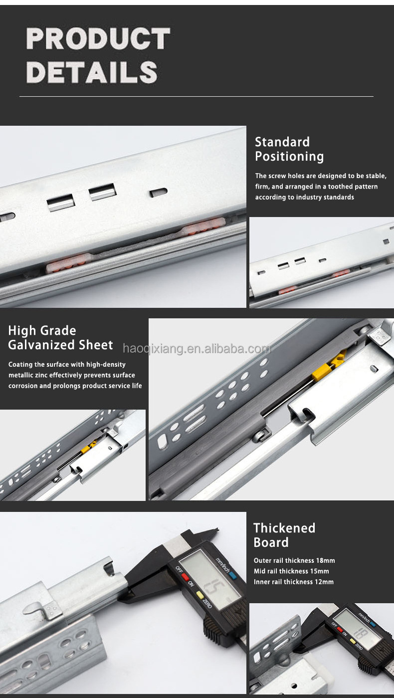 Long and durable ultra-thin series box drawer cabinet, kitchen hidden drawer slide rail