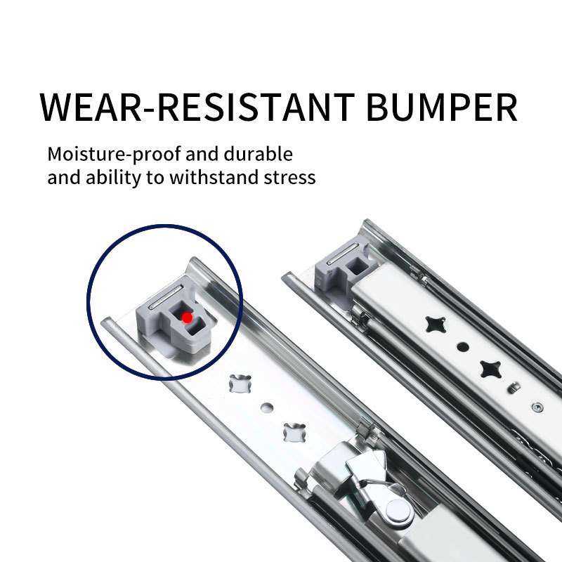 120KG Loading Direct Deal Ball Bearing Locking Drawer Slide Side Mounting Locking Drawer Slide Heavy Duty Drawer Slides