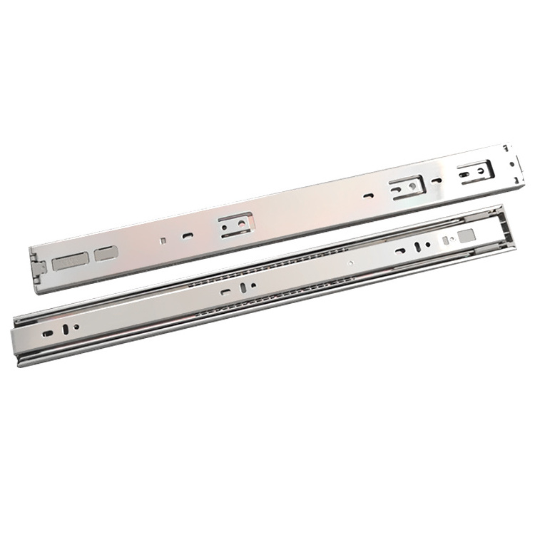 YABELY 45mm Cabinet hardware push to open telescopic rails guides ball bearing drawer slides