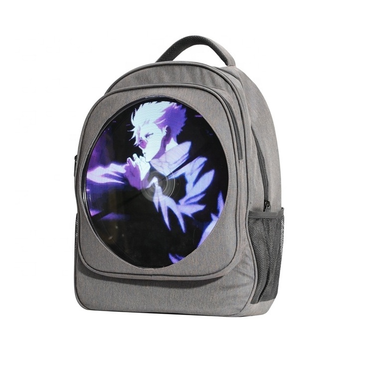 New Portable 3D Hologram Backpack Fan 3D Hologram Advertising LED Fan Display with Backpack