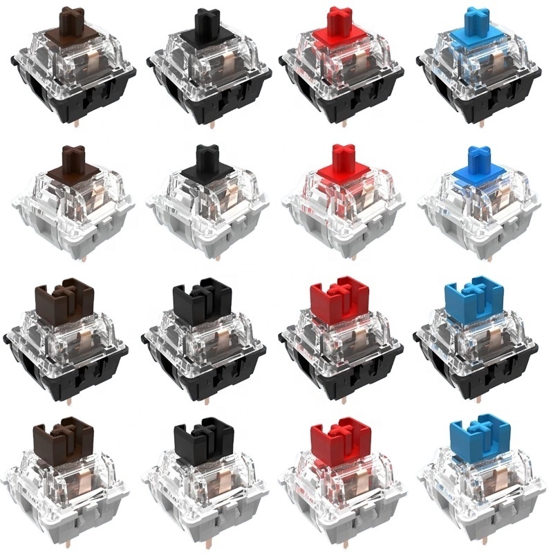 HUANO Dustproof Button Switch for Mechanical Gamer Keyboard Axis Brown Black Red Blue 3pin Linear Tactile MX Switches RGB Axis