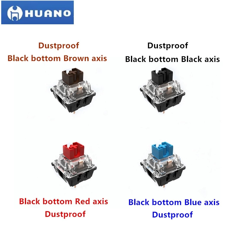 HUANO Dustproof Button Switch for Mechanical Gamer Keyboard Axis Brown Black Red Blue 3pin Linear Tactile MX Switches RGB Axis